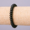 Shungite Elastic Bracelet (singular) Smooth Rondelle, 8×5 mm, length 18 cm +