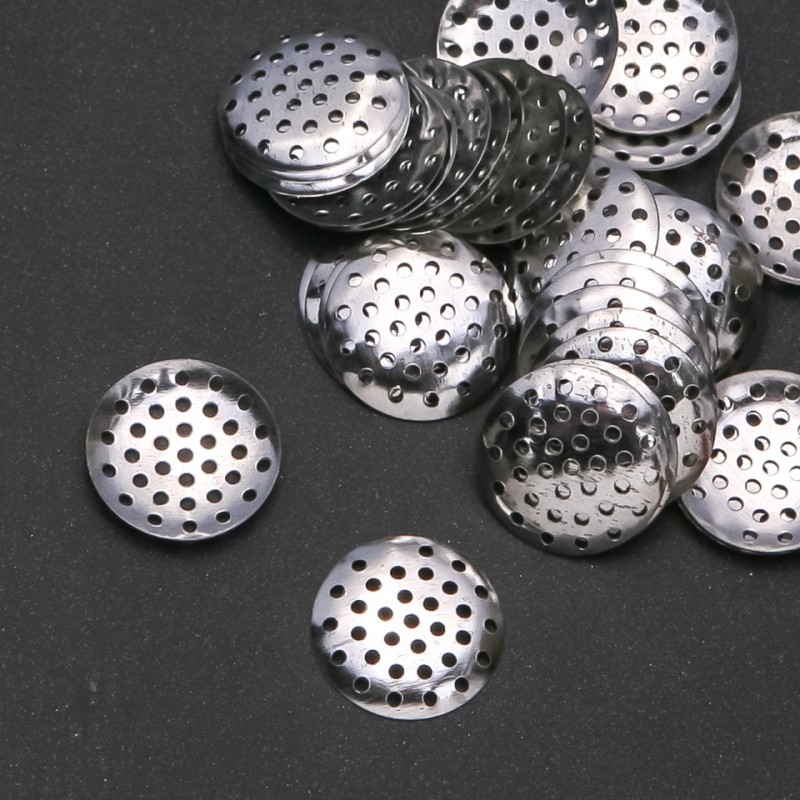 Sieve-Style Brooch Base Finding d20mm, Pack of 68pcs