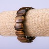 Tiger's Eye Natural Stone Bracelet, 18x13mm, 18cm circumference, on elastic