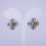 Earrings "Asters" Gray, 22mm diameter