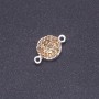 Gold “Druze” Connector, Acrylic “Silver”, Diameter 14mm L3mm