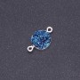 Blue Cosmos “Druze” Connector, Acrylic “Silver”, Diameter 14mm L3mm