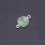 Light Green “Druze” Connector, Acrylic “Silver”, Diameter 14mm L3mm