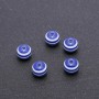 Blue Striped Bead Findings, Diameter 10mm, Pack of 34 pcs