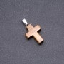 Cross Pendant, Tiger Eye Stone, 25x18mm