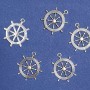 Ship's Wheel Pendant Findings, 25x28mm, pack of 10pcs