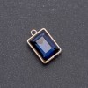 Pendant with Blue Crystal, 17x12x19mm