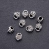 Pandora-Style Heart Bead Charm, diameter 10x12mm, hole diameter 4.8mm, pack 20g +/- 9 pcs