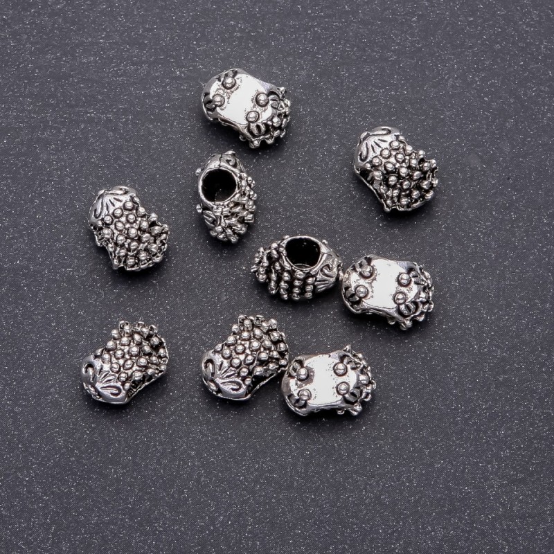 Hedgehog Pandora-Style Bead Charm, 13x10mm, 4.5mm Hole, 20g Pack +/-9pcs