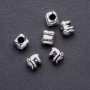 Pandora-Style Elephant Bead Charm, diameter 11x10mm, hole diameter 5mm, pack 20g +/-6pcs