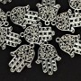 Hamsa Hand Pendant Findings, 22x30mm, pack of 10pcs