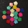 Cabochon Rose Acrylic Multicolor, 12mm diameter, with hole