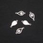 Findings Egyptian Eye Connector 11x22mm, Pack of 5, Gray Metal