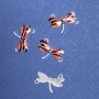 Findings Dragonfly Connector Black-Red Enamel 22x16mm, Pack of 4