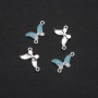 Butterfly Connector Finding, Light Blue Enamel, 24x12mm, Pack of 4