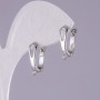 Earring Hooks, "Silver" Color, 17x5mm