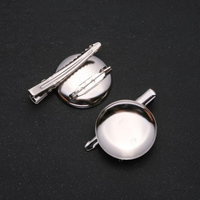 Price per Pack/10pcs. Brooch and Pin Base, 30mm Diameter