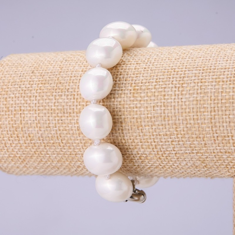 Mallorca Pearl Bracelet, 15x12mm, Length 19cm