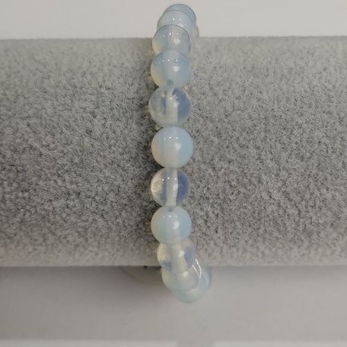 Moonstone Bracelet, Smooth Beads, Diameter 8mm