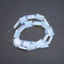 Beads Moonstone (Synthetic) Rectangle, size 13x18x4mm, strand length 39cm
