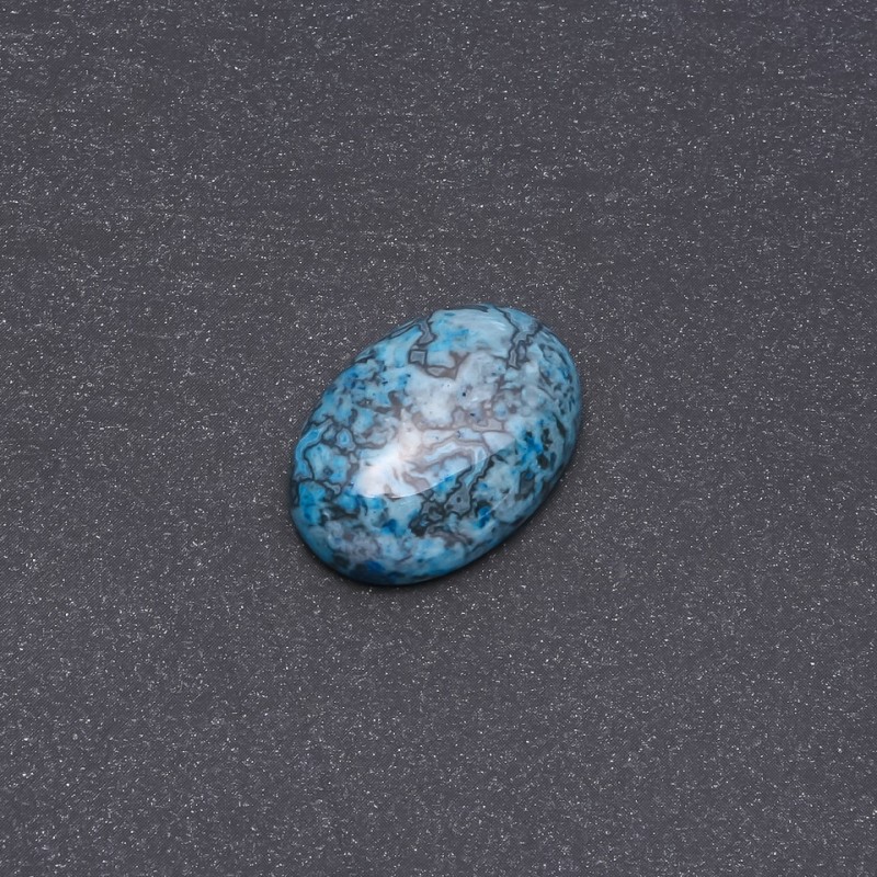 Cabochon Stone Blue Jasper (Synthetic) 25x18mm