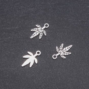 Hemp Leaf Pendant Finding, 20g pack +/-20pcs