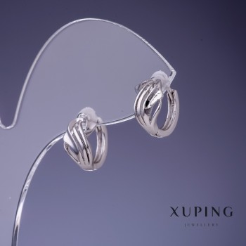 Xuping Earrings 12x7mm Rhodium