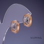 Xuping Earrings 8x15mm "18K Gold Plated", Rhodium