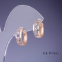 Xuping Earrings 15x6mm "18K Gold Plating" with White Rhinestones
