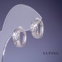 Xuping Earrings 16x7.5mm Rhodium