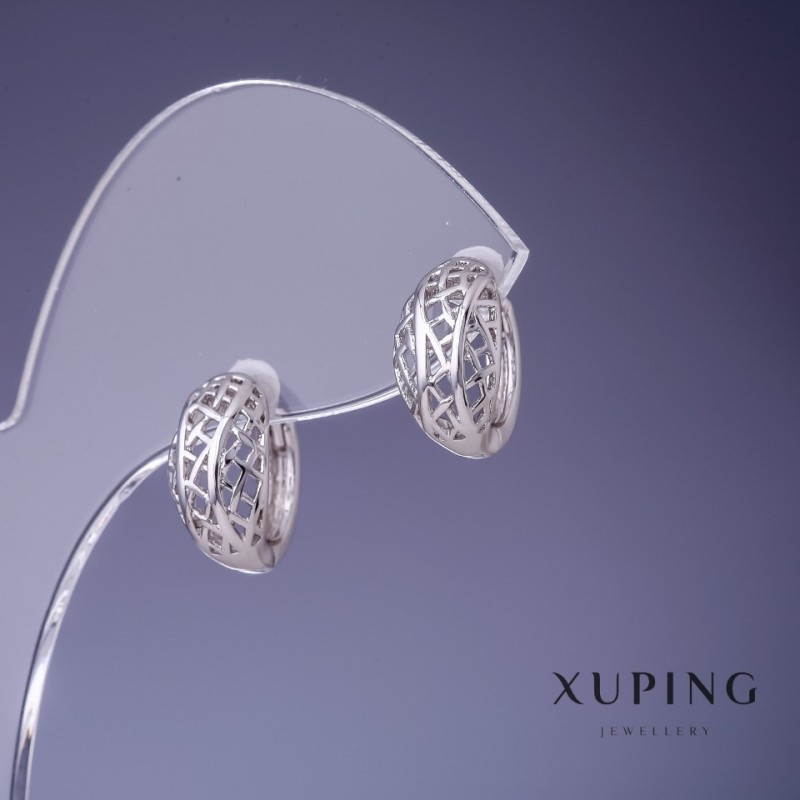 Xuping Earrings 7x13mm Rhodium