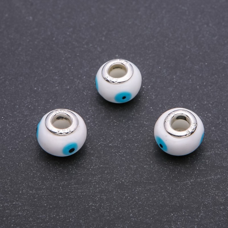 Pandora Bead Plastic, Diameter 14x10mm, Hole Diameter 4.5mm, Pack of 6