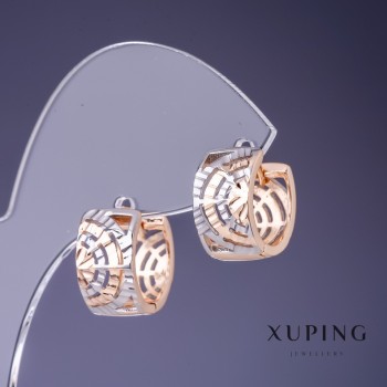 Xuping Earrings 13x8mm "18K Gold Plated, Rhodium"