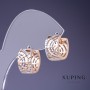 Xuping Earrings 13x8mm "18K Gold Plated, Rhodium"