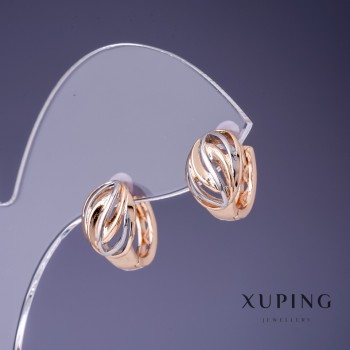 Xuping Earrings 12x9mm "18K Gold Plated, Rhodium"