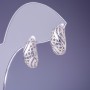 Xuping Earrings 16x7mm Rhodium