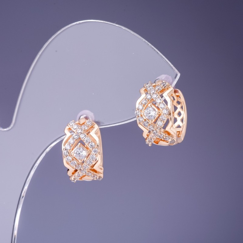 Xuping Earrings 8x14mm "18K Gold Plating"