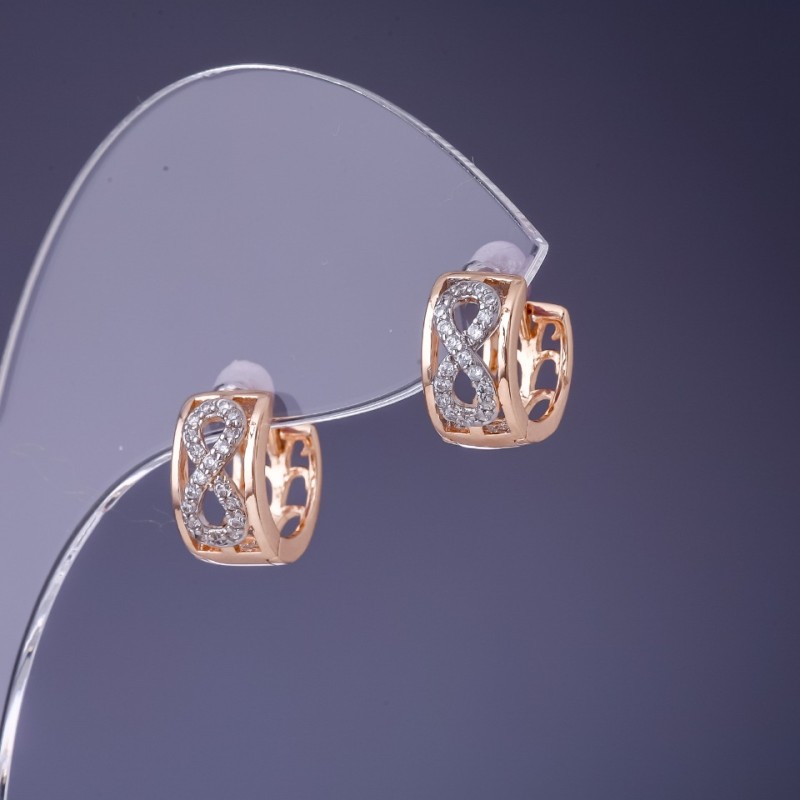 Xuping Infinity Earrings 12x6mm "18K Gold Plated"