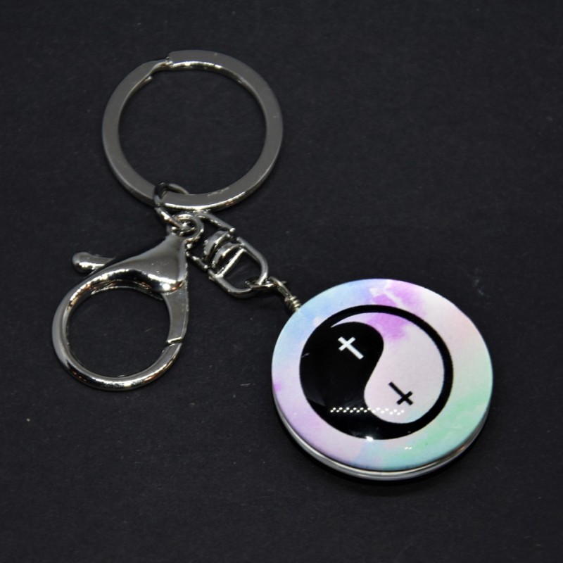 "Yin Yang Cross" Keychain, 10cm Length