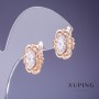Xuping Earrings White Zirconia 15x11mm "18K Gold Plated"