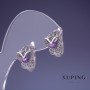 Xuping Earrings 15x11mm Rhodium