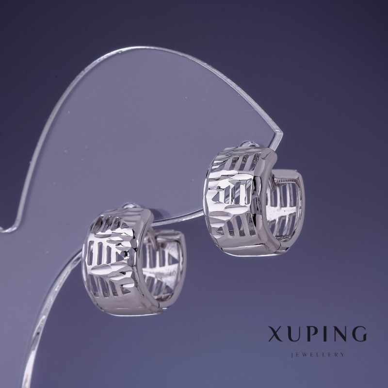 Xuping Earrings 13x9mm Rhodium