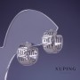 Xuping Earrings 13x9mm Rhodium
