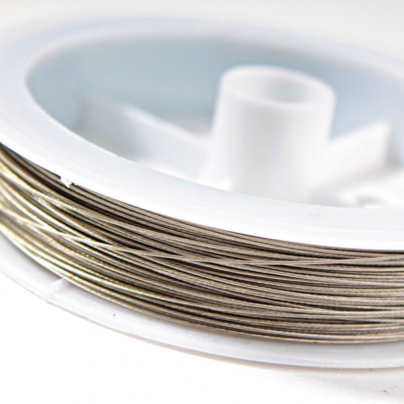 Silver-Tone Metal Wire, 50m Spool (+/-), Diameter 0.3mm