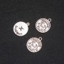 Findings Pendant Zodiac Gemini, diameter 17mm, package 20g +/- 12pcs