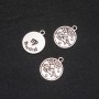 Zodiac Virgo Pendant Finding, 17mm Diameter, 20g Pack +/- 12pcs