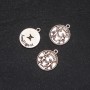 Zodiac Gemini Pendant Finding, 17mm Diameter, 20g Pack +/- 10pcs