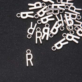 Jewelry Finding Pendant Letter "R" 17x7mm, pack of 20 grams (approx. 25 pcs)