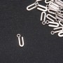 Jewelry Finding Pendant Letter "U" 17x7mm, pack of 20 grams (approx. 30 pcs)