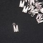 Jewelry Findings Pendant Letter "M" 17x7mm, Pack of 20g (+/- 15pcs)